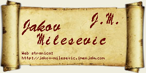 Jakov Milešević vizit kartica